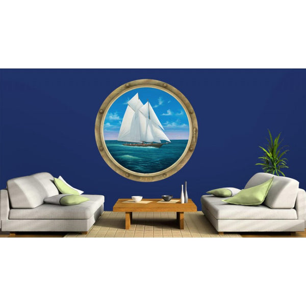 Porthole Round Window Mural -41