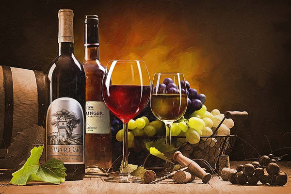 A taste of Napa Valley wine mural