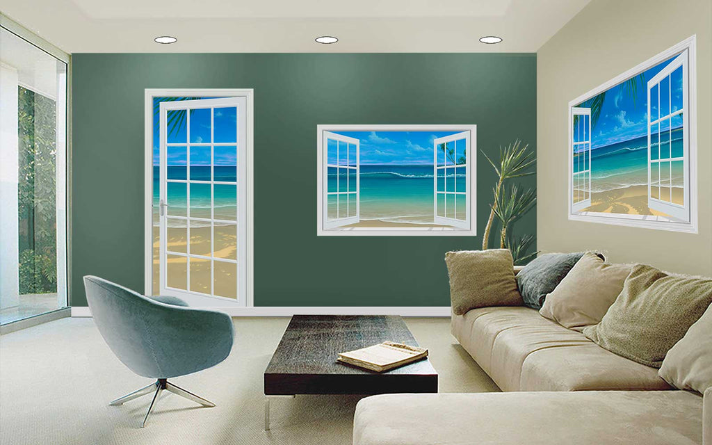 White Paneled Door Mural RH 42" x 80"