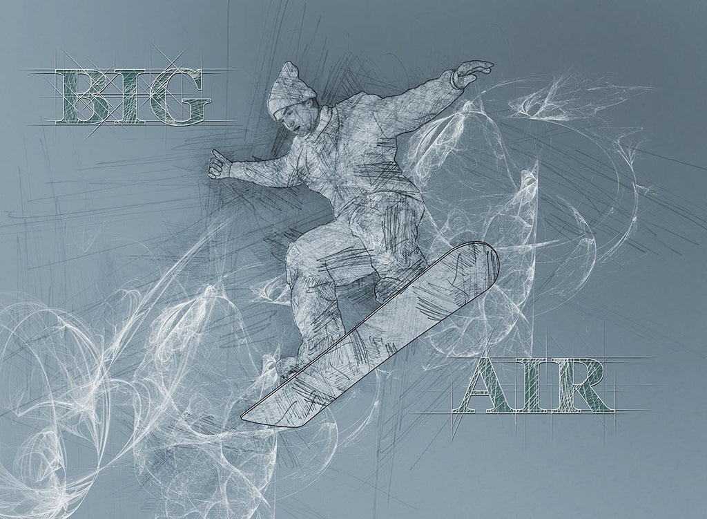 Snowboarder Sports Mural