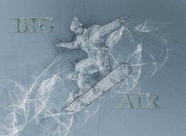 Snowboarder Sports Mural