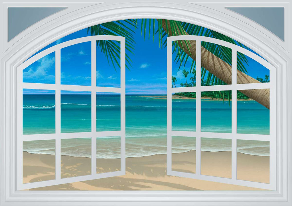 Paradise Beach Window Mural