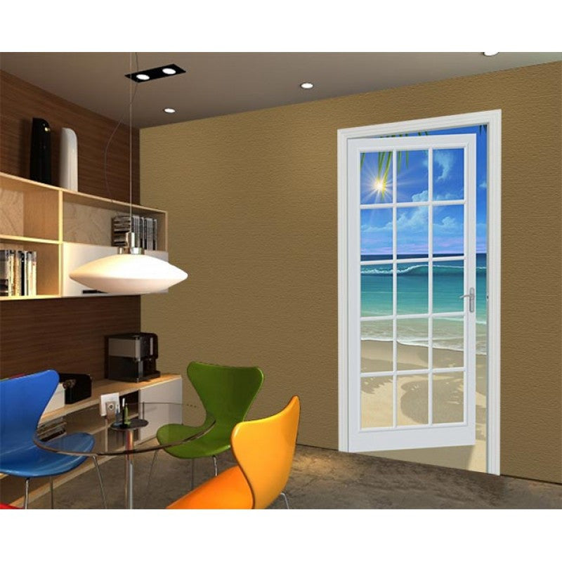 White Paneled Door Mural RH 42" x 80"