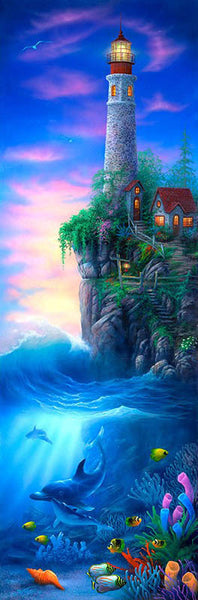 "Daydreams" Lighthouse Poster - 12" x 36"