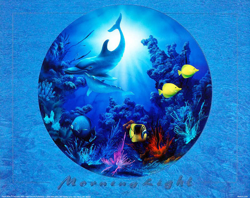 "Morning Light" Dolphin Poster 24" x 36"