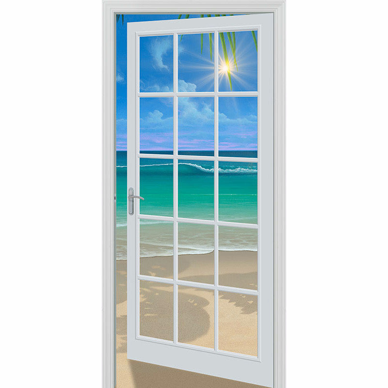 White Paneled Door Mural  LH 42" x 80"