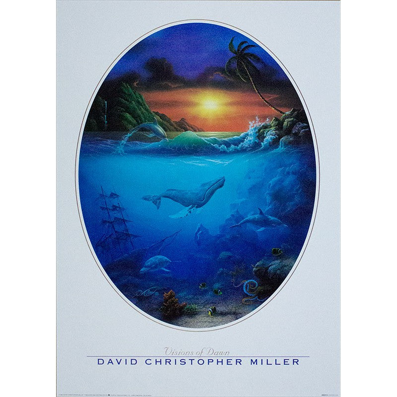 "Visions of Dawn" Dolphin Poster -20" x 28"