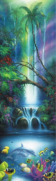 "Under the Falls" Waterfall Poster - 12" x 36"