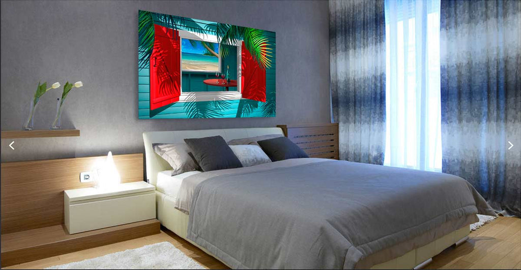 Beach View Window Mural